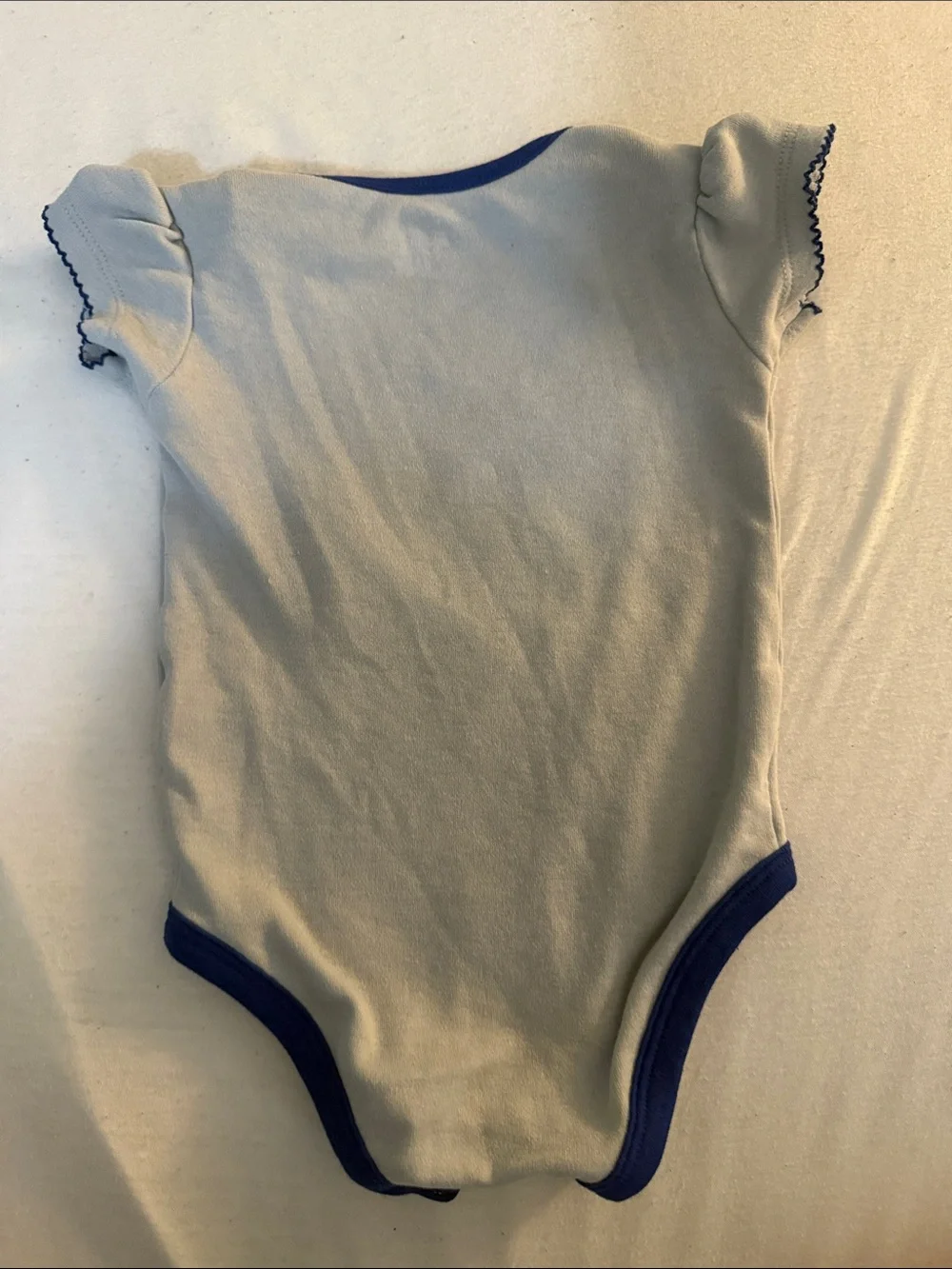 Wildcats Heart Baby Bodysuit in Gray and Blue - Cute Team Logo